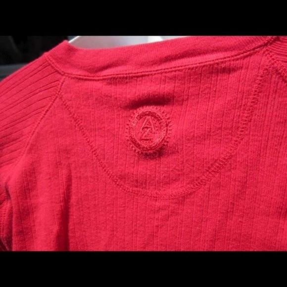 Long Sleeve Warm Arizona Jean Co Embroidered Logo Red Shirt Small Buttons Cotton - Picture 4 of 6